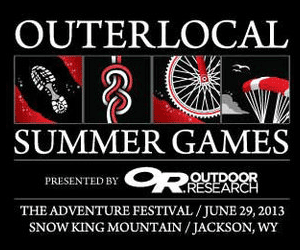 Outer Local Summer Adventure Games - The 2nd Annual Outerlocal Summer Games, on Jackson's Snow King Mountain, features running, bouldering, mountain biking and paragliding, not to mention DJs, product demos, clinics, food and libations—plus two free concerts to end the day
