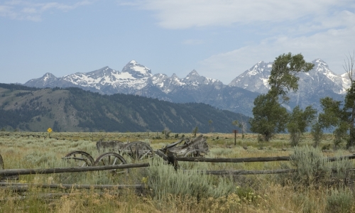 Tetons from Kelly Wyoming