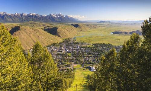 Overlooking Jackson Hole from Snow King