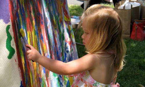 kid painting jackson hole art fair