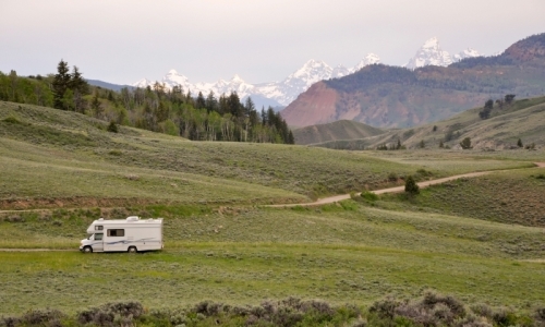 Camping in the Gros Ventre Range near Jackson Wyoming