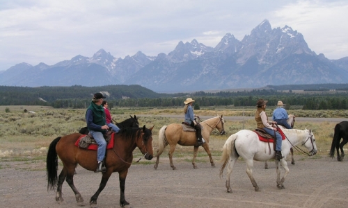 Horseback Riding Triangle X Ranch Grand Teton National Park Wyoming