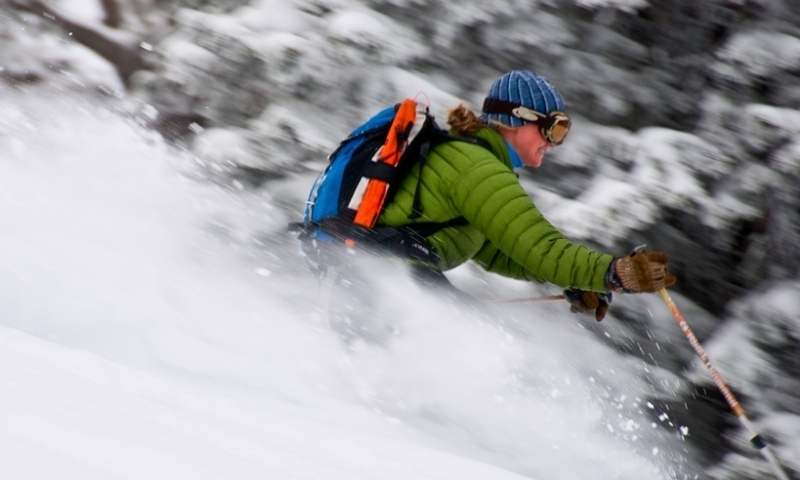 Skiing Skier Jackson Teton Pass Wyoming