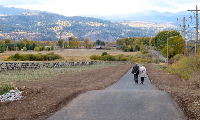 Couple Walking along Jackson Pathways
