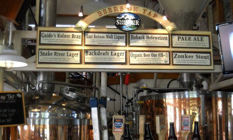 Beers on Tab at Snake River Brew Pub