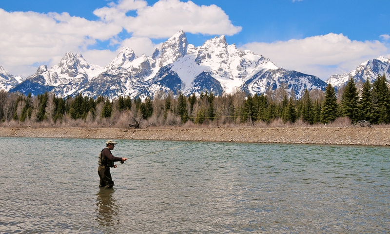 Fishing Snake River Jackson Wyoming Grand Teton National Park