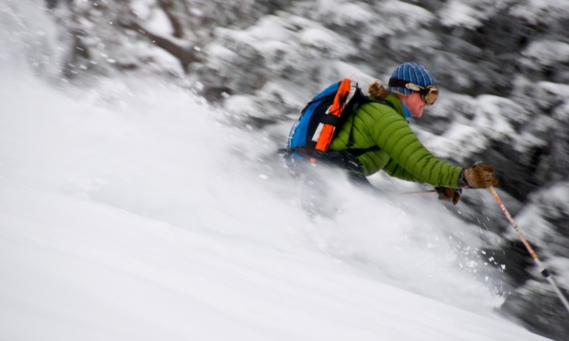 Skiing Skier Jackson Teton Pass Wyoming